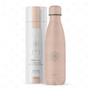 SOE - Trinkflasche Deluxe 500 ml (aus rostfreiem Stahl) Farbe: Rose Quartz